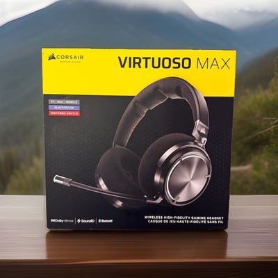 Corsair Virtuoso Max Wireless Bluetooth Gaming Headset Over-Ear Carbon 7.1