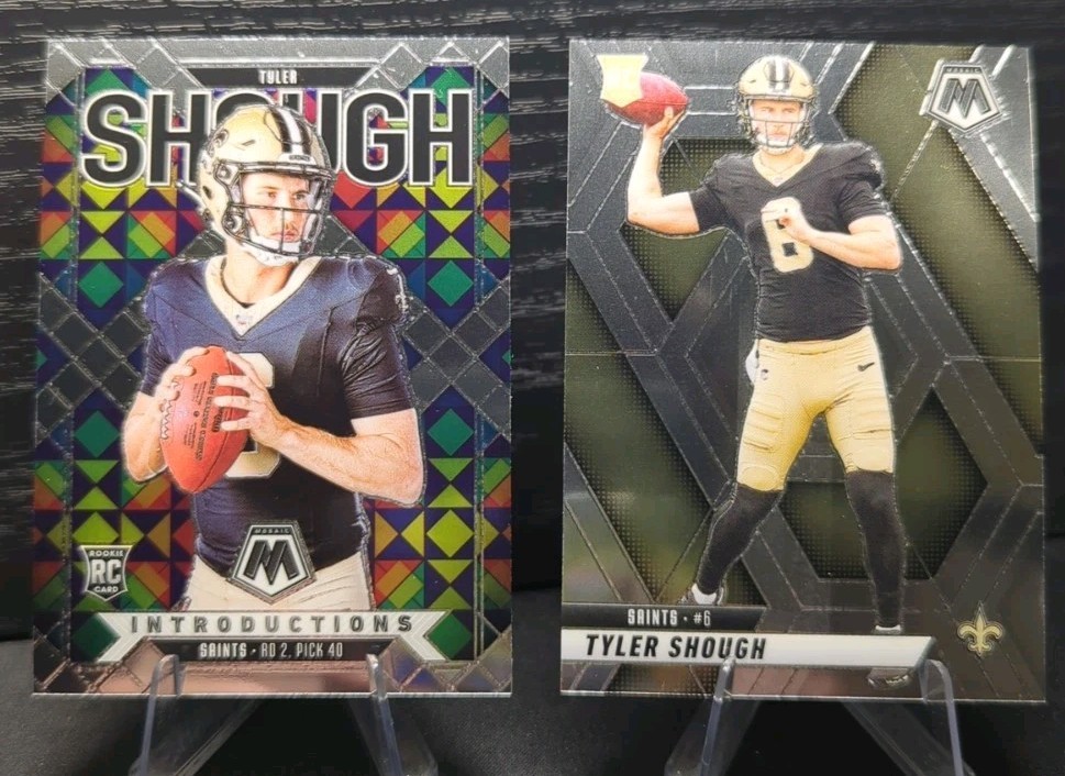 2025 Panini Mosaic Tyler Shough Rookie Introductions Insert w/Base RC Saints
