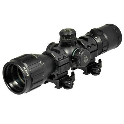 UTG 3-9x32 AO Compact CQB Bug Buster Riflescope, Matte Black Finish with Illumin