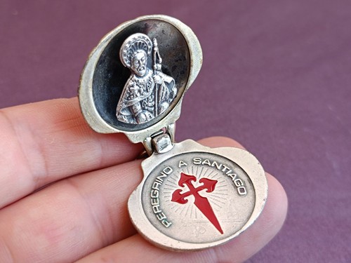 Santiago de Compostela Botafumeiro Silver Plated Keychain, Religious Botafumeiro - Imagen 13 de 17