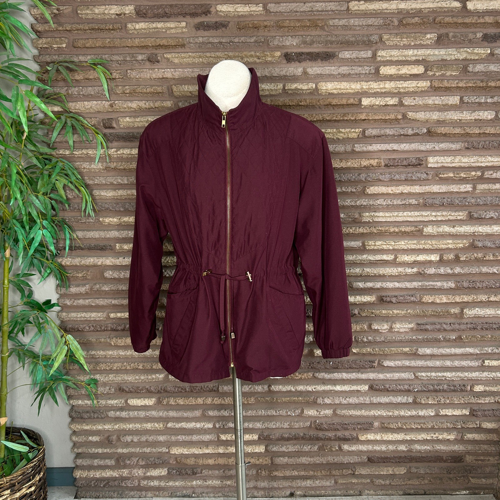 Giacca Burgundy Red Jacket Drawstring Utility Ful… - image 13