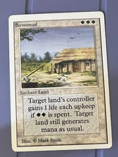 Magic the Gathering MTG Unlimited Farmstead LP  (Beta Bob)