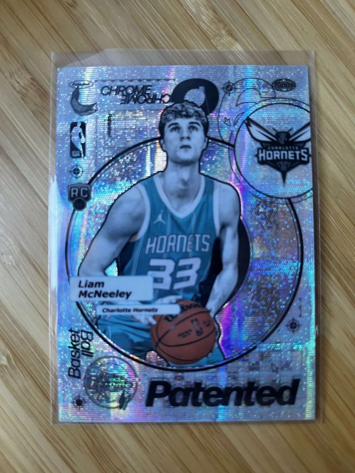 2025-26 Topps Chrome Basketball Liam McNeeley PATENTED RC SSP Insert Case Hit