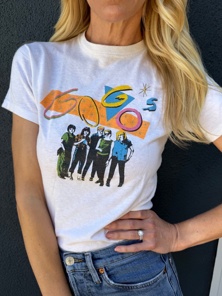 70s VINTAGE THE GO-GO'S BAND T-SHIRT ADULT SZ XS BELINDA CARLISLE
