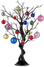 Black Artificial Tree for Table Centerpiece Small Fake Trees 1.9Ft Faux Tree for