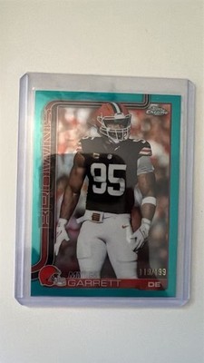 Topps Myles Garrett 2024 Topps Chrome #70 Aqua Cleveland Browns /199