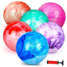 6PCS Inflatable Playground Balls, 8.7 Inches Kickball Dodge Ball with Medium