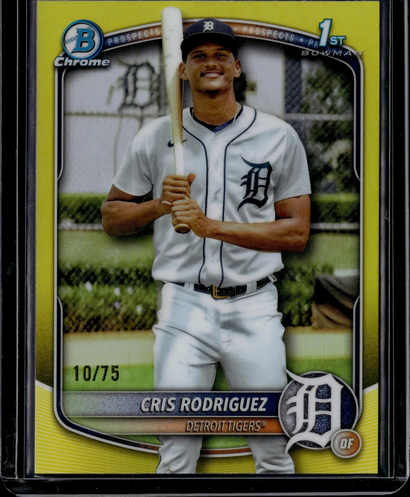 2025 Bowman Chrome Cris Rodriguez #BCP-250 Yellow Refractor 1st Bowman 10/75