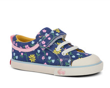 See Kai Run Unisex Kids Kristin Blue Denim/Floral NEW WT