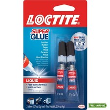 Loctite Super Glue  Instant Adhesive for Plastic, Wood, Metal  2-Pack