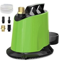 125W 1100GPH Submersible Water Pump with 16ft Drainage Hose Basement Pool Pond
