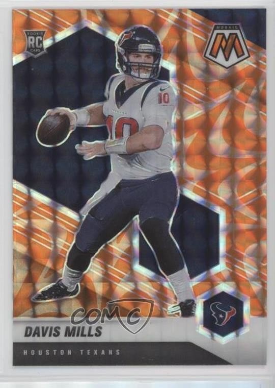 2021 Panini Mosaic Rookies Reactive Orange Mosaic Prizm Davis Mills #322 0k3a