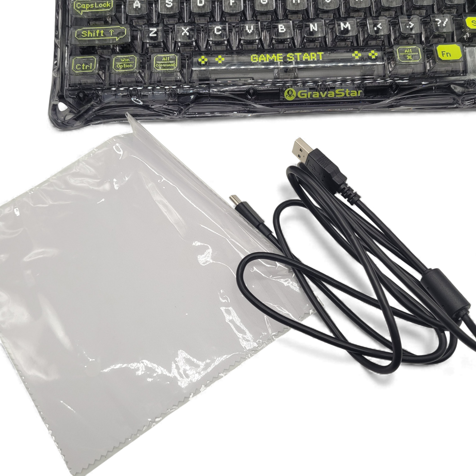 GravaStar K1 Lite Gaming Keyboard 75% RGB Tri-Mode Hot-Swap Linear Switch Black