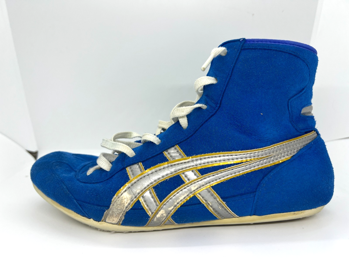 レスリングシューズ　旧オーダー　TWR700 old ex-eo asics Old EX-EO TWR900 Wrestling Boxing Shoes Blue Silver US8