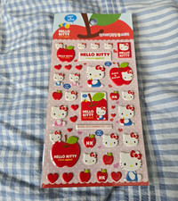 Korean Sanrio Hello Kitty Multicolor 3D Puffy Sticker Sheet 30pc 2012