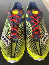 SAUCONY Kilkenny XC5 Cross Country Spikes Citron/Navy Size 11.5