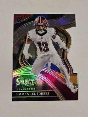 2023 Panini Select Club Level Emmanuel Forbes #270 Red & Yellow Prizm Die-Cut