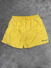 Champion Yellow Athletic Shorts XL Men  s Vintage Swim Trunks Mesh Liner