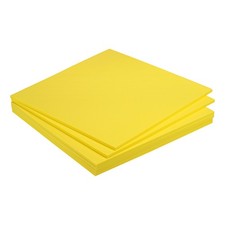 6 x EVA Foam Sheets Yellow 9.8 Inch x 9.8 Inch 5mm Thick Crafts Foam Sheets