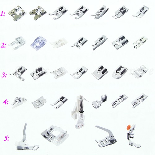 Presser Foot Feet For Brother Singer Domestic Sewing Machine Part 32pcs - Picture 2 of 6