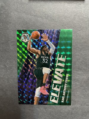 2020-21 Mosaic Elevate Mosaic Green #15 KARL-ANTHONY TOWNS  Timberwolves 