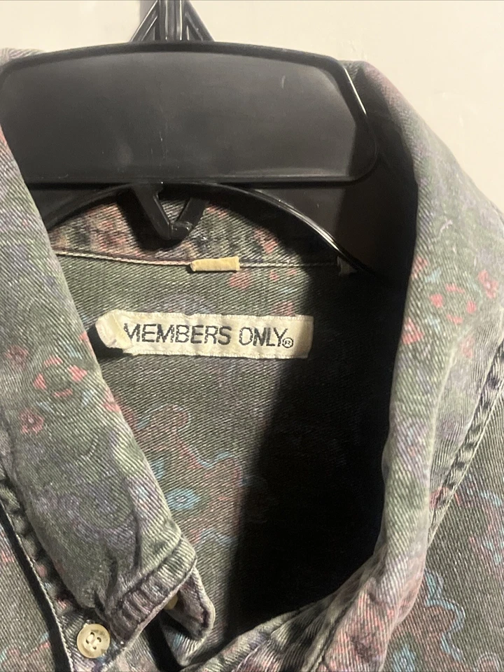 Members only Shirt Mens XL Paisley Long Sleeve Botton Up - Image 3 of 4