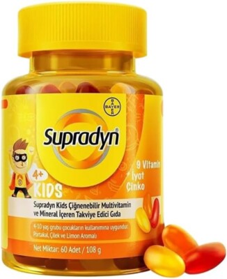 Supradyn  Kids  Multivitamin for Children with 9 Vitamins, Iodine and Zinc