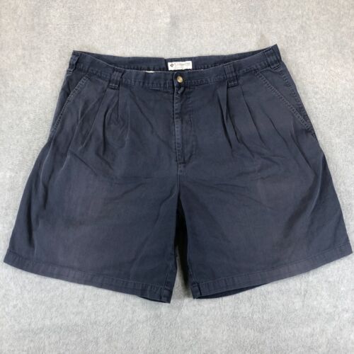 Columbia Shorts Mens 40 Blue Pleated Outdoor Hiker Cotton 90s Camp Fishing