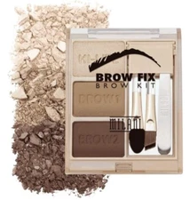Milani Brow Fix Brow Shaping Kit 02 Medium Brown Eyebrow Powder Tweezers Sealed
