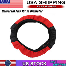 Universal 1538cm Leather Car Steering Wheel Cover Anti-slip Accessories Black Universal 1538cm Leather Car Steering Wheel Cover Anti-slip Accessories Black
