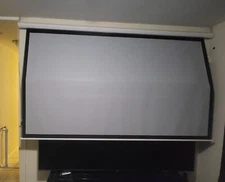 120Inc Auto Motorized Projector Screen with Remote Control 4:3 Aspect Ratio, Wal