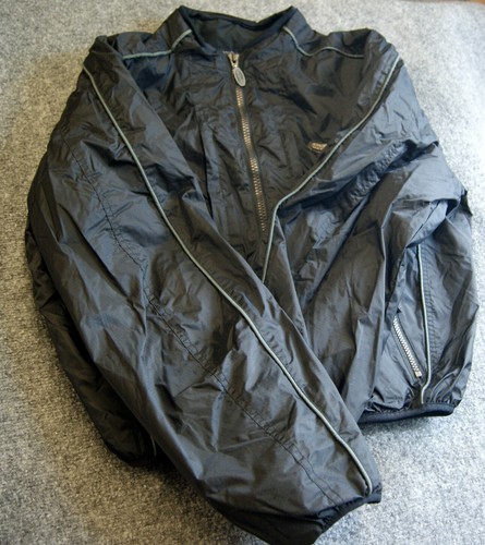 Olympia Moto Sports Jacket Men's Medium Black Mesh Lined Pockets Full Zip Jacket