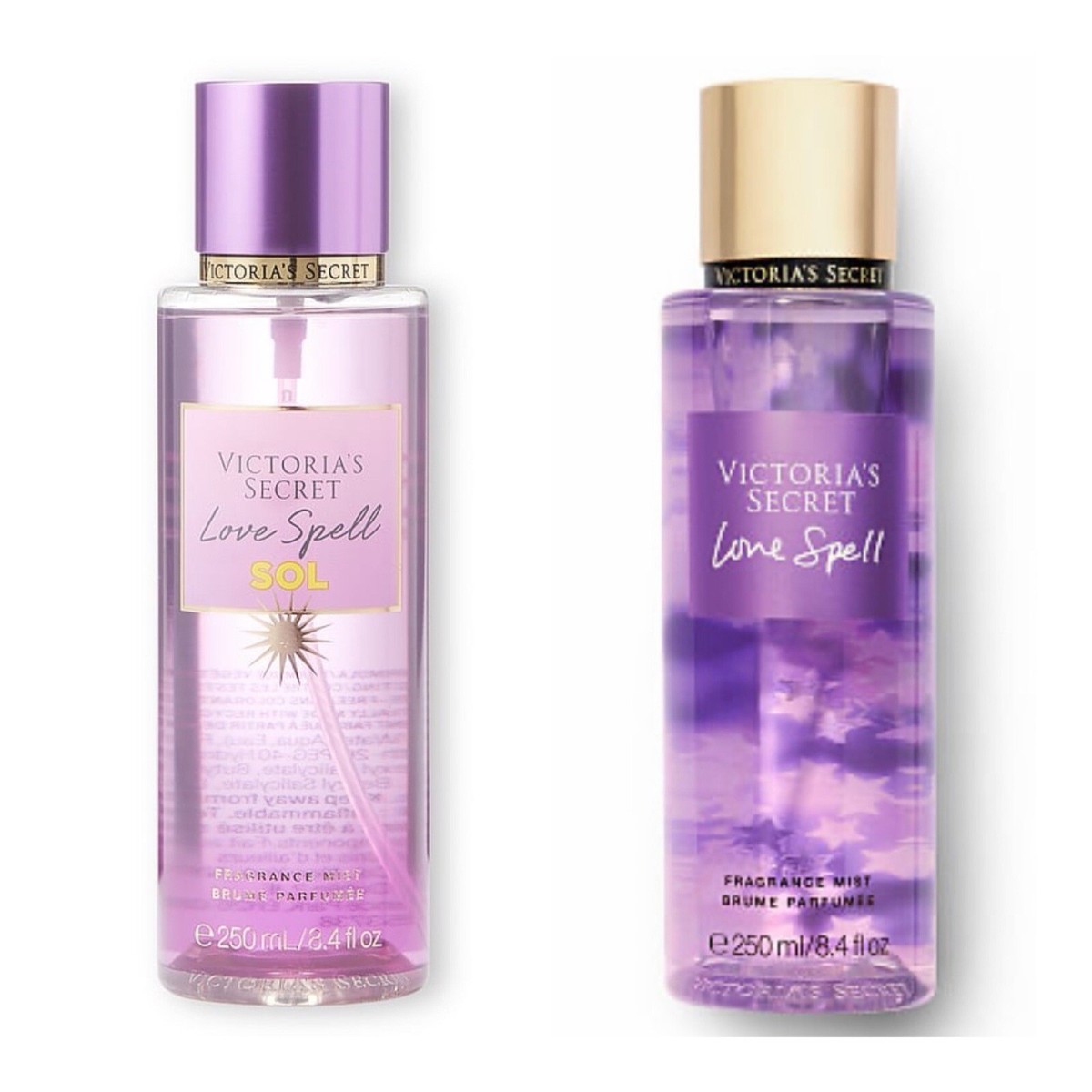 Victoria's Secret LOVE SPELL SOL + LOVE SPELL Fragrance Mist ~ 8.4