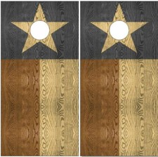 Texas Flag Stained Cornhole Wrap Bag Toss Skin Decal Sticker
