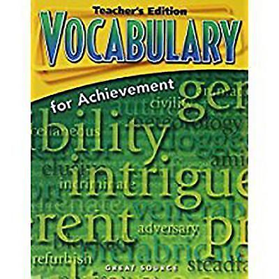 Practice Counts Ser.: Great Source Vocabulary for Achievement : Teacher Edition Grade 8 Second ...