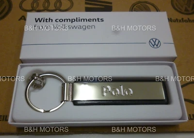 NEW GENUINE VOLKSWAGEN POLO SILVER KEYRING 000087010T YPN