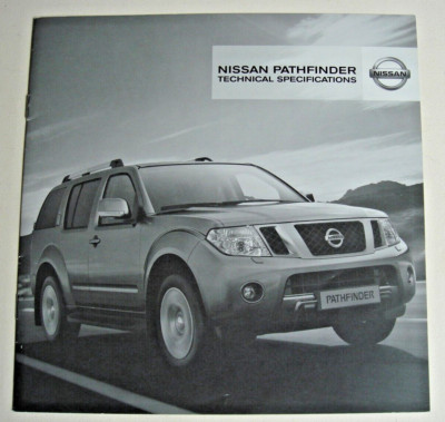Nissan . Pathfinder . Pathfinder Technical Specifications . 2011 Sales Brochure