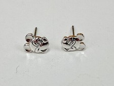 Disney Mickey Mouse 3D Face Stud Earrings - Silver