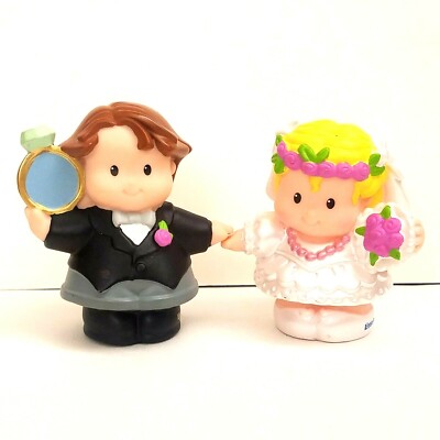 Fisher Price Little People Wedding Party Lot Bride Groom Man Woman