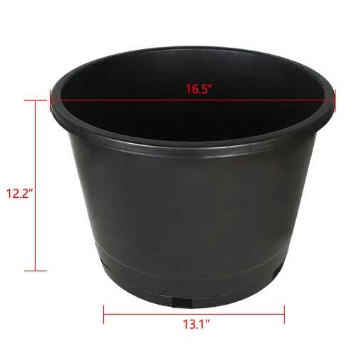 1/2/3/5/7/10/15/20 Gallon Plastic Nursery Pots Garden Plant Flower Pot Planter - Picture 31 of 34