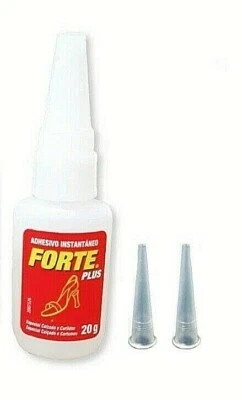 Pegamento Forte Plus 20 Gramos Cianoacrilato Rápido + 2 Aplicadores Microgota
