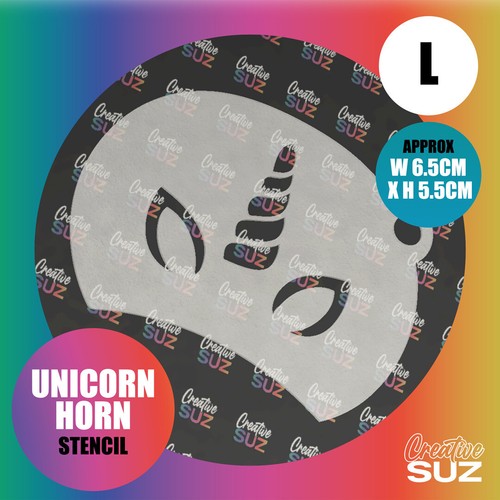 Unicorn Horn - Face Paint Craft Cake Airbrush Reusable Stencil - 3 sizes - Picture 10 of 14