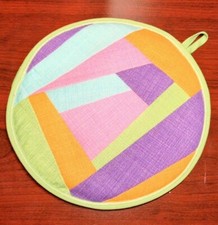 Hand Made 7" Pot Holder, Hot Pad, Trivet With Double Insulated Layer Made in USA