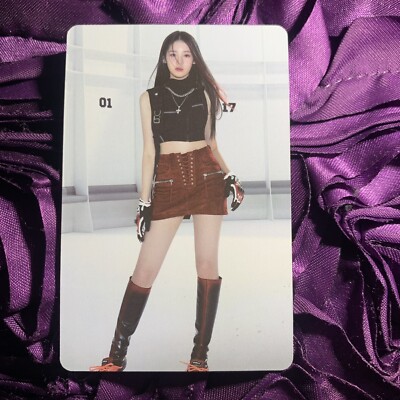 RORA BABYMONSTER Batter Up Edition Celeb K-pop Girl Photo Card Red Mini Plaid
