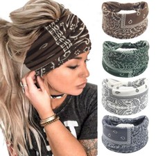 Unisex Elastic Headband Bohemian Print Turban Sport Headwear Muslim Head Scarf