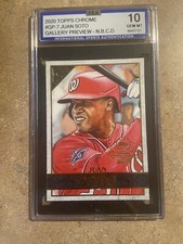 2020 Topps Gallery Preview Juan Soto #GP-7 Washington Nationals ISA 10 Gem MT