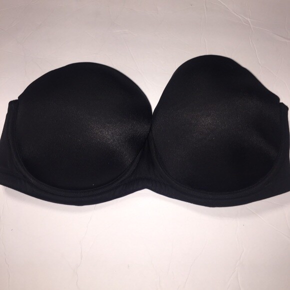 Lane Bryant Cacique Black Strapless Bra 38DD Gem