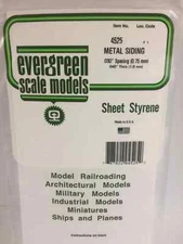 .030" Opaque White Styrene Corrugated Siding by Evergreen Scale Models EVG4525