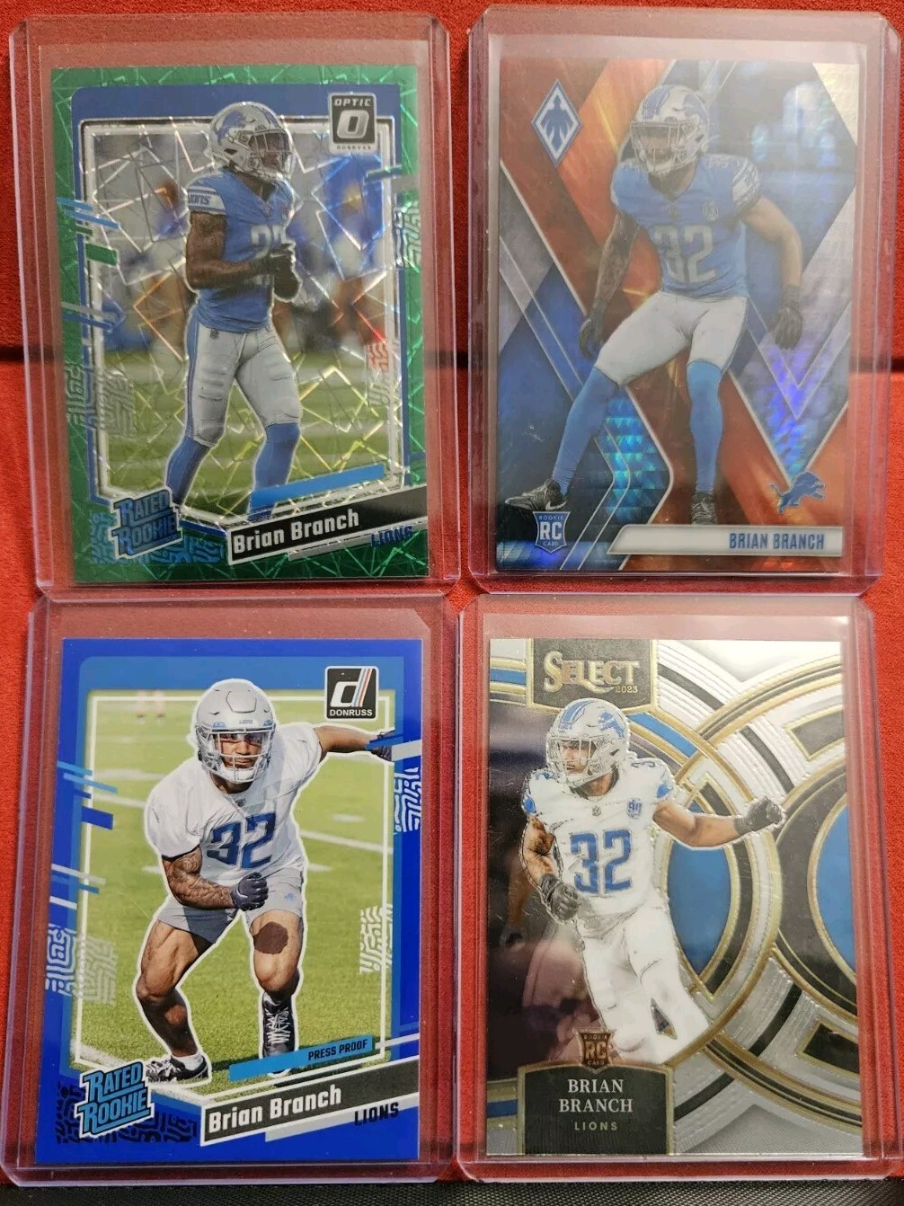 Brian Branch 2023 4 Card Rookie Lot