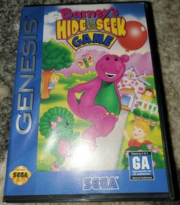 Barney S Hide Seek Game Sega Genesis 1993 Complete With Case Free Ship Ebay